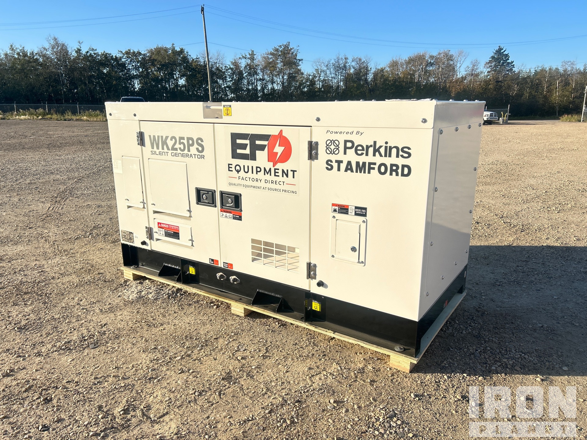 EF Equipment WK25PS 25 kW Skid-Mounted Generator Set (Unused)
