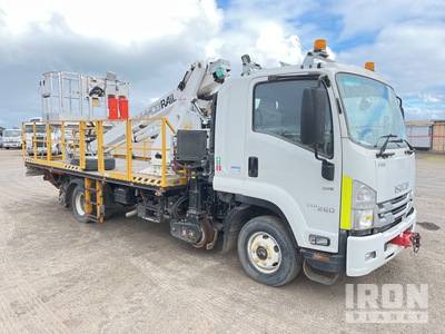 2016 Isuzu FRR 110-260 4x2 Crew Cab Hi-Rail w/Manco 11 m Podnośnik Koszowy