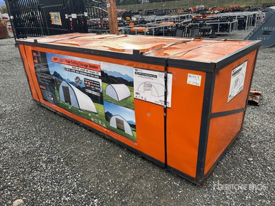 TMG Industrial TMG-ST4080E 40 ft x 80 ft Peak Ceiling Container Shelter (Unused)