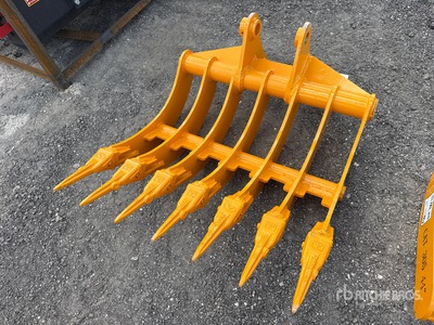 2026 GIYI 32 in Excavator Rake - Fits Cat 305 (Unused)