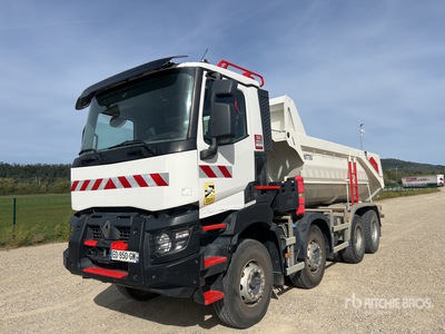 2016 Renault K 480 8x4 Camion Benne remorquant Wywrotka Tri/A