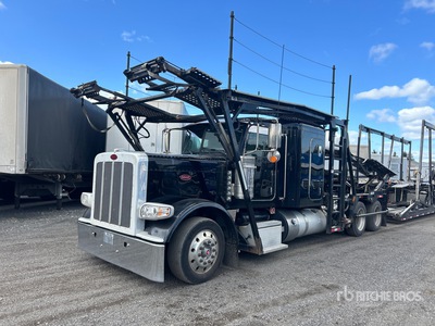 2021 Peterbilt 389 6x4 Sleeper Car Carrier Truck