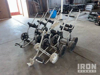 Quantity of (7) push golf bag carts