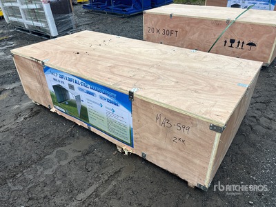 2026 SKLP SK-ZP20 20 ft x 30 ft All-Steel Enclosed Carport (Unused)