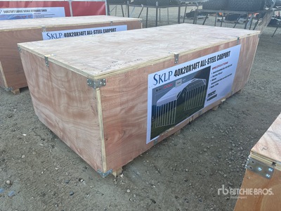 2026 SKLP SK-SC40 20 ft x 40 ft All-Steel カーポート (Unused)