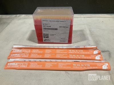 (19) Packages of Globe Scientific 152143R Universal Yellow Racked Pipette Tips