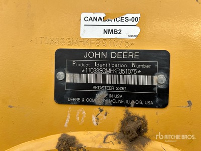2019 John Deere 333G Kompaktowa ładowarka gąsienicowa