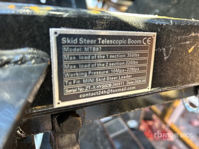 2026 GIYI GY-MTB87 87 in Mini Skid Steer Telescopic Boom (Unused)