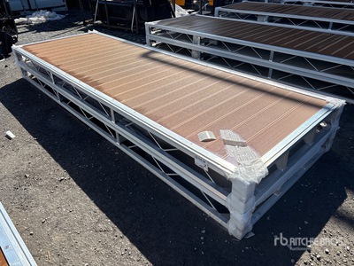 Quantity of (2) 2025 BYT BDF412 4 ft x 12 ft Aluminum Boat Dock Section Kit (Unused)
