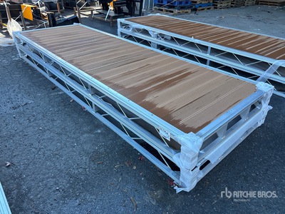 Quantity of (2) 2025 BYT BDF412 4 ft x 12 ft Aluminum Boat Dock Section Kit (Unused)