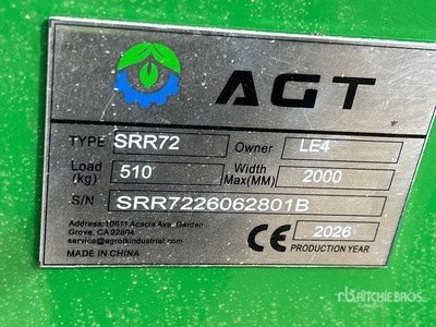 2026 AGT SRR72 72 in Root Skid Steer Grapple (Unused)