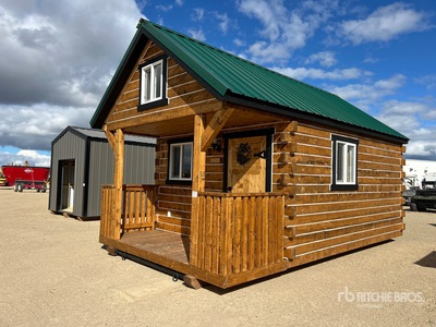 12 ft x 20 ft Skid-Mounted Log Cabin