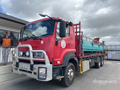 2010 Fassi F210 A 22 Knuckle Boom on 2009 Isuzu FH FXZ 6x4 Flatbed Truck with Crane