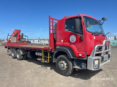 2010 Fassi F210 A 22 Knuckle Boom on 2009 Isuzu FH FXZ 6x4 フラットベッドトラック(クレーン付)
