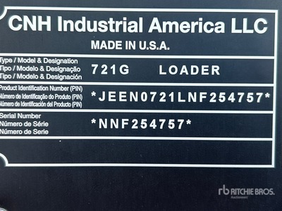 2022 Case 721G XR Wheel Loader