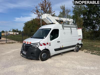 2021 France Elevateur 142TPF 11.9 m on 2021 Renault Master Camion Nacelle Podnośnik Koszowy (Inoperable)