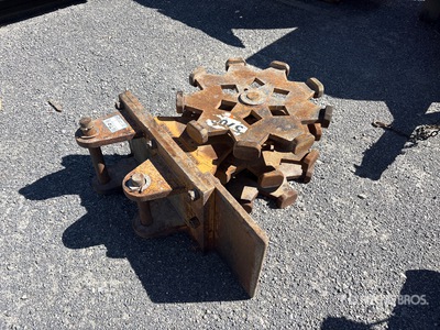 American Compaction 28 in Excavator Plate Compactor Excavator Compaction Wheel