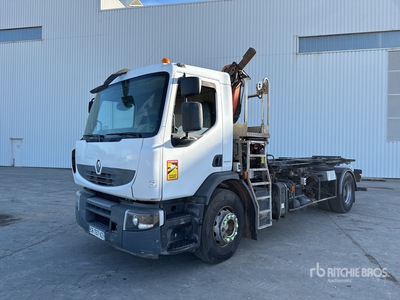 2007 Palfinger PK4501 2600 kg on 2008 Renault Premium 4x2 Camion Benne Avec Grue Wywrotka z dźwigiem