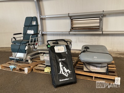 (1) Evacuation Chair, (2) Examination Tables & (1) Hospital Chair
