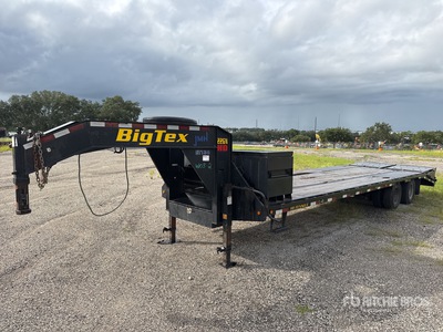 2022 Big Tex 22GN25BK+5 T/A Gooseneck (2) Storage Ridgid RB48 Remorque pour équipement