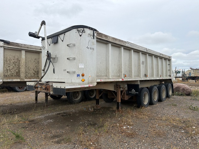 1997 East 28 ft Quad/A Aluminum End Dump Trailer