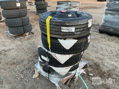 (4) Michelin 285/70R19.5 Tires w/Wheels