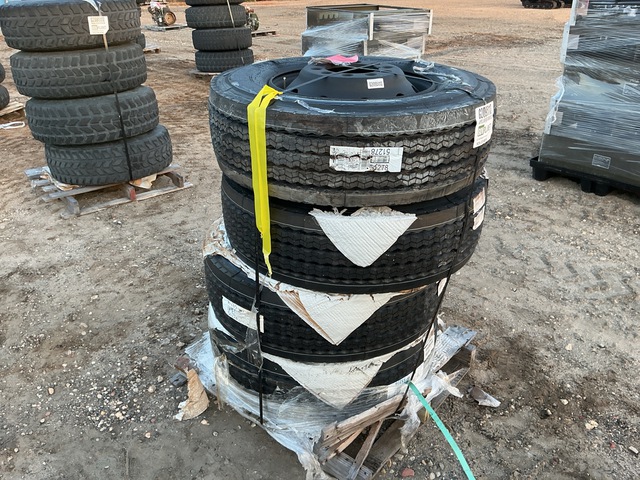 (4) Michelin 285/70R19.5 Tires w/Wheels