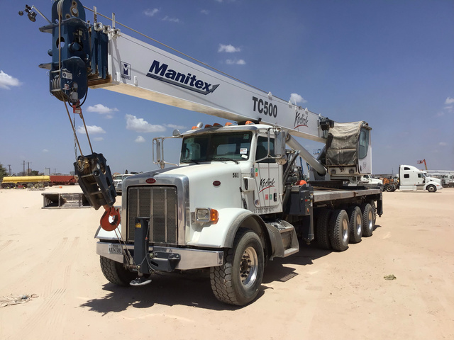 Manitex TC-50128 Straight Boom on 2017 Peterbilt 365 Quad/A Truck
