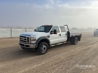 2009 Ford F-450 XLT 4x4 Crew Cab Flatbed Truck