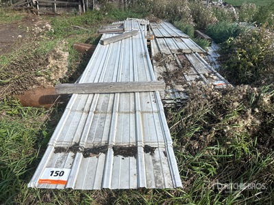 Quantity of (70) 13 Ft x 3 Ft Roofing Tin