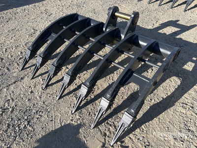 2026 Warrior WBR05-1000 100 mm Q/C Excavator Rake - Fits 5 - 6 Ton (Unused)