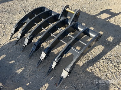2026 Warrior WBR05-1000 1000 mm Q/C Excavator Rake - Fits 5 - 6 Ton (Unused)
