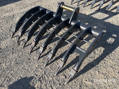 2026 Warrior WBR08-1200 1200 mm Q/C Excavator Rake - Fits 8 Ton (Unused)