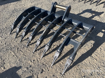 2026 Warrior WBR08-1200 1200 mm Q/C Excavator Rake - Fits 8 Ton (Unused)
