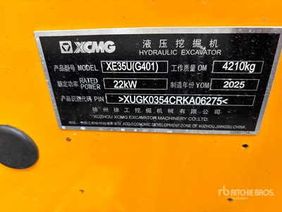 2025 XCMG XE35U Mini-pelle (Unused)