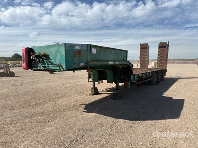 1988 Robuste Kaiser Tri/A Extendable Porte Engin Lowboy Trailer