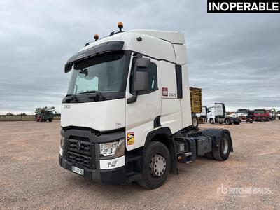 2015 Renault T460 4x2 Tracteur Routier Cabine Couchette S/A Sleeper Truck Tractor (Inoperable)