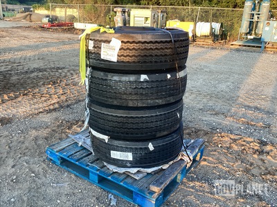 (4) Michelin 285/70R19.5 Tires w/Wheels