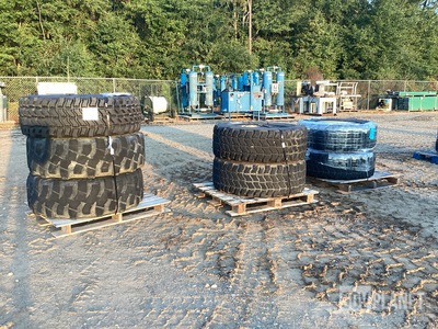 (7) Goodyear 395/85R20 Tires w/Wheels