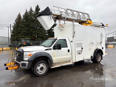 2011 Robert Hydralique RH41 30 ft on 2011 Ford F-550 4x4 Van Mounted Aerial Lift