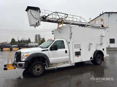 2011 Telelift TTS25-2002FBHS 35 ft on 2011 Ford F-550 XL 4x2 Van Mounted Aerial Lift