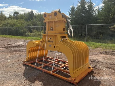 Jisan JSG2100 83 in Q/C Rotating Excavator Grapple - Fits Cat 320