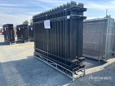 Quantity of (20) Canex 7 ft x 10 ft Powder Coated Wrought Iron Transenne da cantiere (Unused)