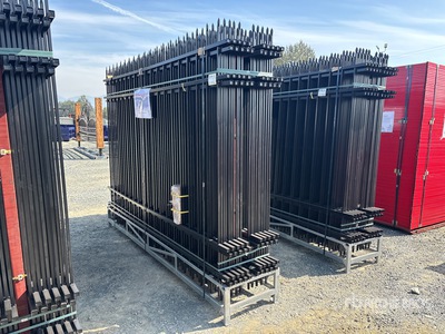 Quantity of (20) Canex 10 ft x 7 ft Powder Coated Wrought Iron Transenne da cantiere (Unused)