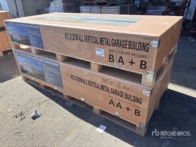 2026 AGR-MS2642 26 ft x 42 ft Metal Garage Bâtiment d'entreposage (Unused)