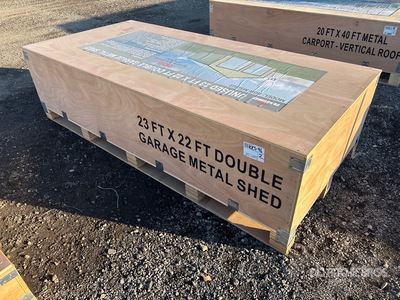 2026 AGR-MS2322 23 ft x 22 ft Double Garage Metal 貯蔵庫 (Unused)