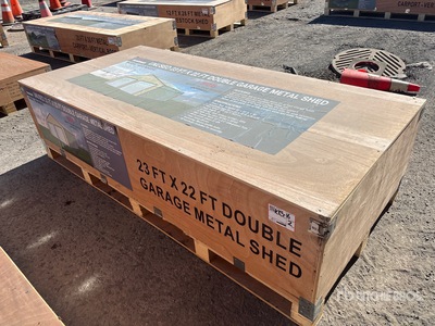 2026 AGR-MS2322 23 ft x 22 ft Double Garage Metal Bâtiment d'entreposage (Unused)