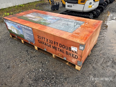 2026 AGR-MS2322 23 ft x 22 ft Double Garage Metal Storage Building (Unused)