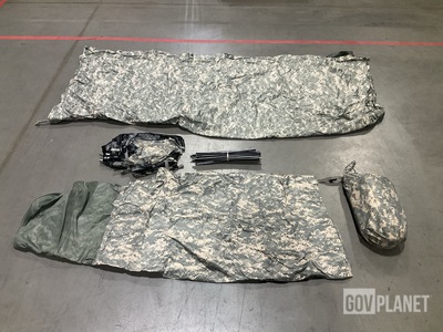 (64) ICS Improved Combat Shelters & (60) Tarpaulins