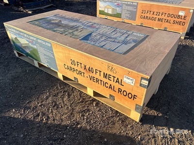 2026 AGR-MC2040 20 ft x 40 ft Steel カーポート (Unused)
